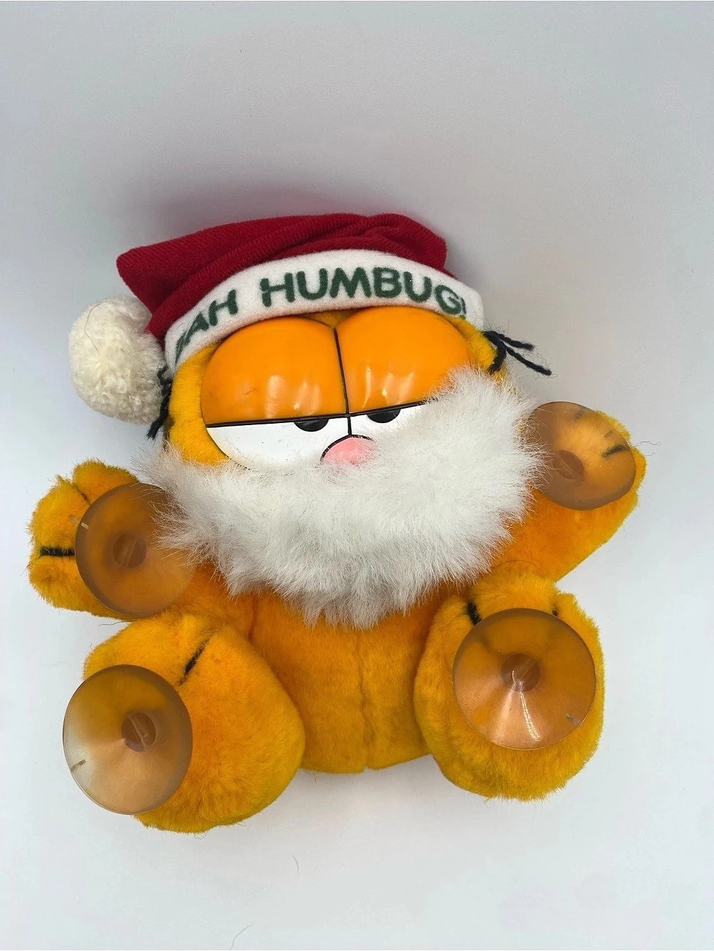 Vintage Dakin Garfield Bah Humbug Stuck On You Plush Window Cling Bah Humbug Win